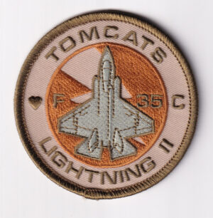 VMFA-311 Tomcats, F-35C Tan Shoulder Patch, 3 inch, Iron on